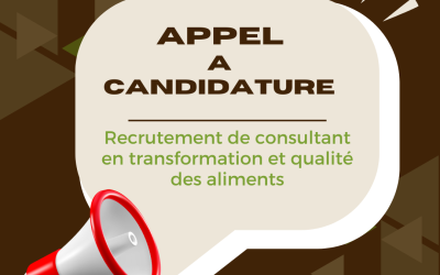 Recrutement de consultant en transformation et qualité des aliments